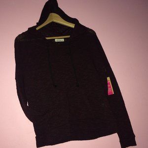 ❄️ Maroon Burgundy Thin Knit Pull Over Hoodie